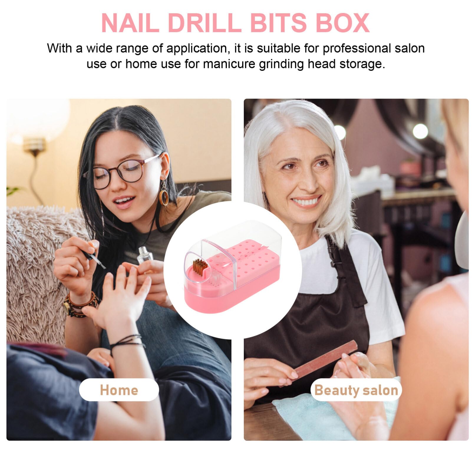 Professional Nail Drill Bit Organizer Case - Portable Storage Box for Nail Art Polishing Heads & Drill Bits - Perfect for Salon, Home Manicure & Travel Nail Kit Organization