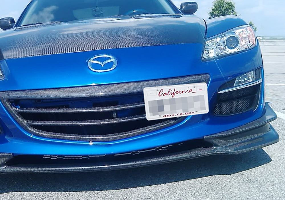 08-12 Mazda RX-8 Front Bumper Tow Hook License Plate Mounting Bracket Holder - Durable & Easy Installation for Street Parking & Car Shows