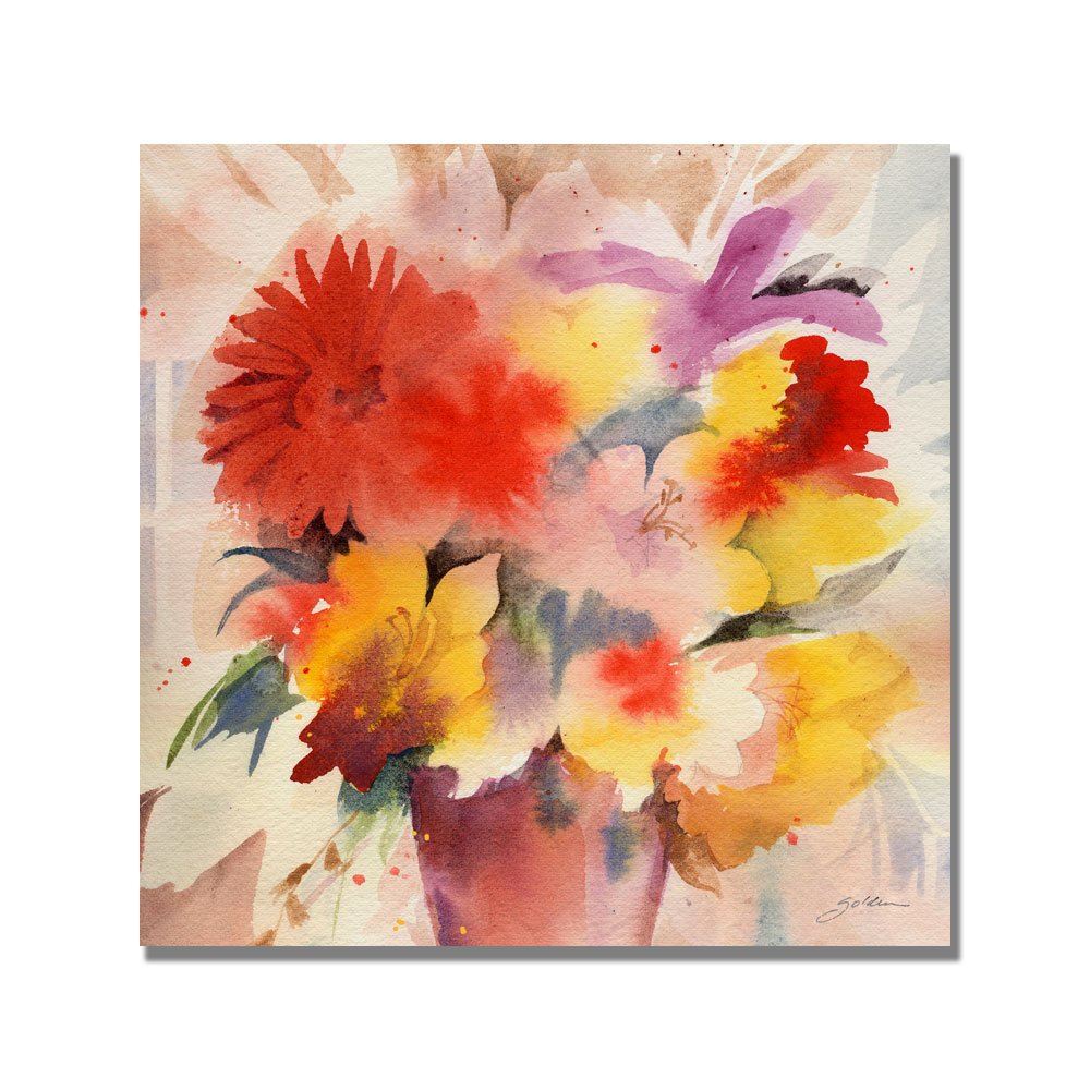 Sheila Golden Yellow Wall Canvas Art - 24x32 Inches Framed Wall Decor for Living Room, Bedroom & Office - Modern Abstract Painting for Home & Office Decor