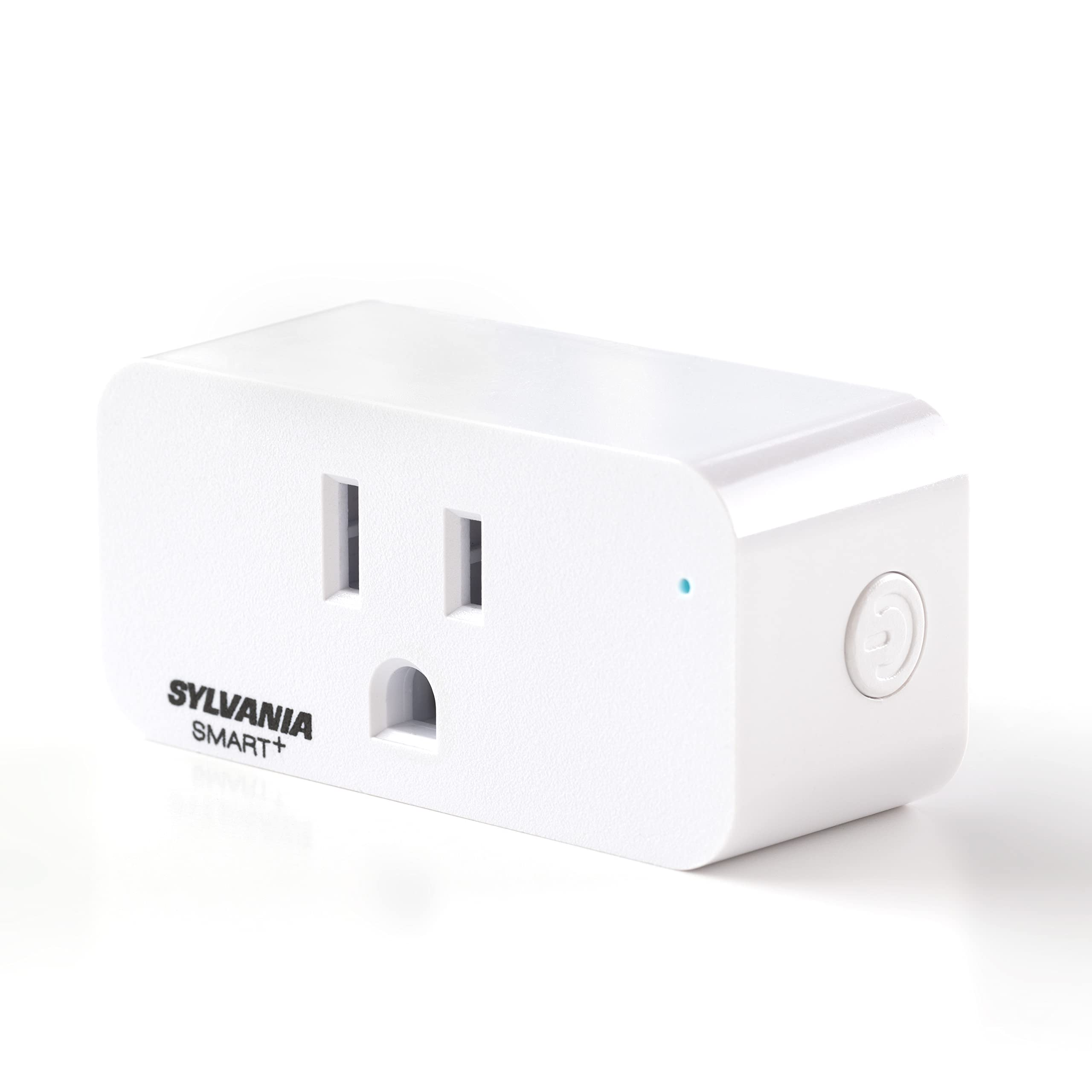 SYLVANIA Smart Plug 4 Pack - WiFi Outlet with Voice Control, Works with Alexa & Google Home, Remote Control via App, Timer & Scheduling, White (75703) - Perfect for Home Automation & Smart Lighting
