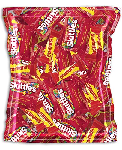 SKITTLES & STARBURST Candy Variety Pack - 8lb Bulk Assortment of Original Fruity Flavors | Sweet Treats for Parties, Halloween, Office Snacks & Movie Nights | Perfect for Birthday Celebrations, Gift Baskets, and Family Gatherings | Great for Movie Nights, Office Break Rooms, and Party Favors