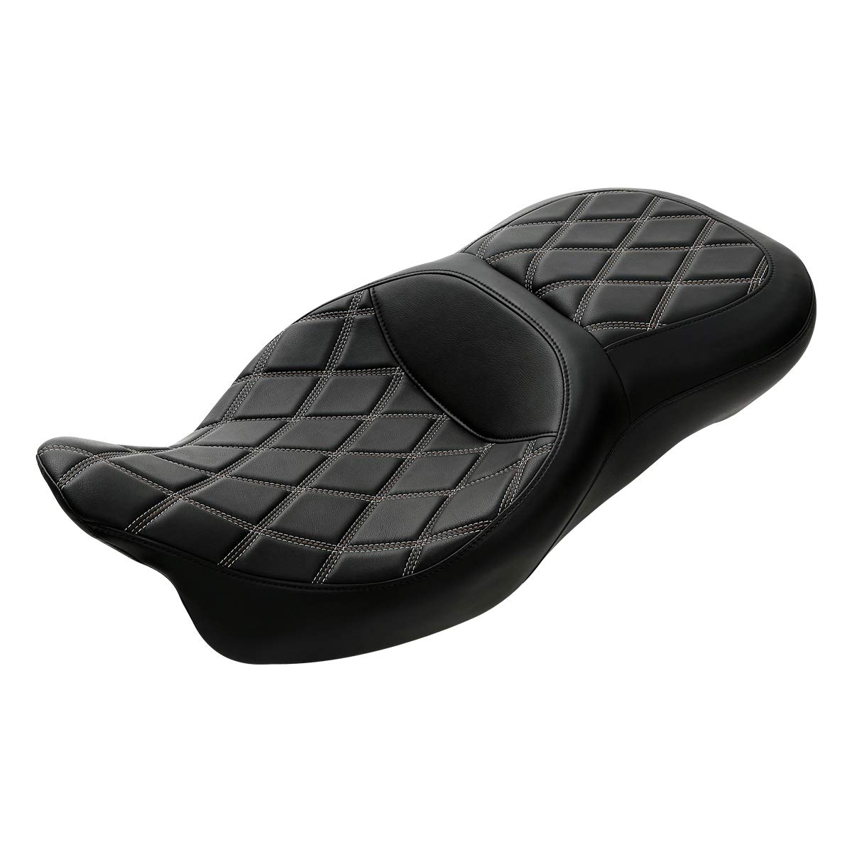 Premium One-Piece Hammock Seat for Harley Touring Models (Road King, Street Glide, Road Glide 2009-2023) & Electra Glide/Tri Glide/Ultra Classic 2009-2013 - Comfortable Rider & Passenger Seat for Long-Distance Cruising & Road Trips