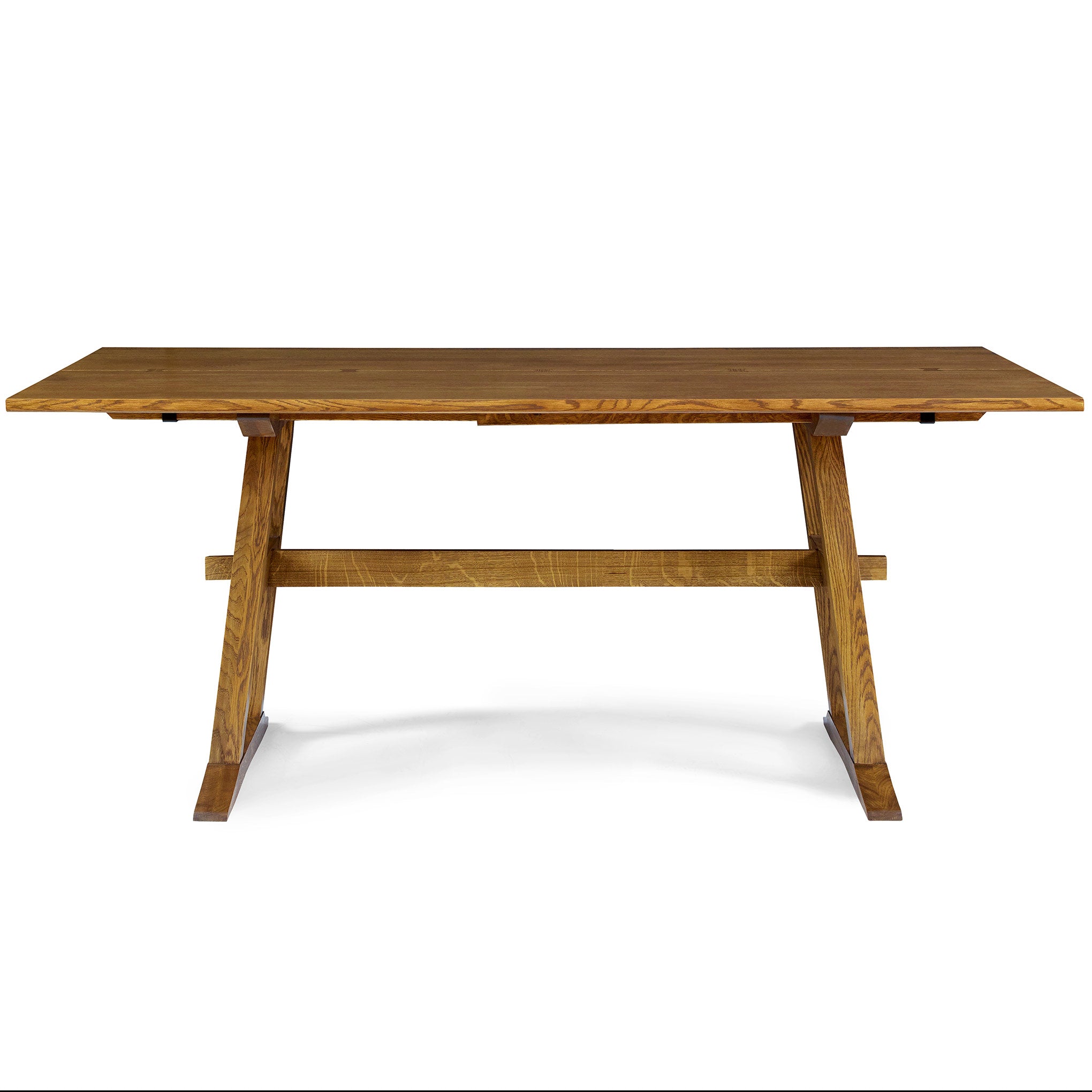 Surrey Hills Solid Wood Trestle Dining Table - Rustic Farmhouse Style for Kitchen, Dining Room & Outdoor Entertaining
