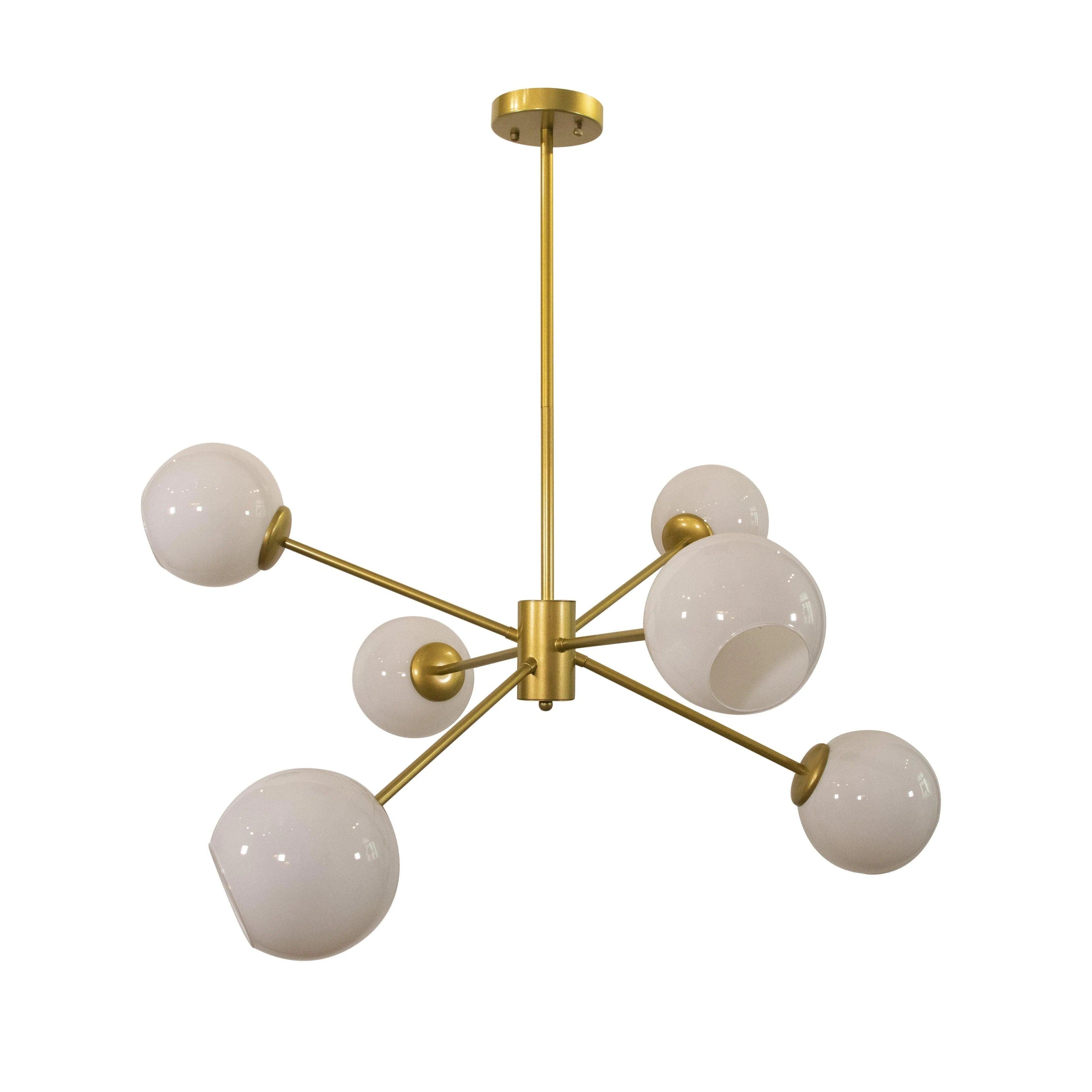 Elegant Transparent Glass Sphere Chandelier - Modern Ceiling Light Fixture for Dining Room, Living Room & Bedroom Decor