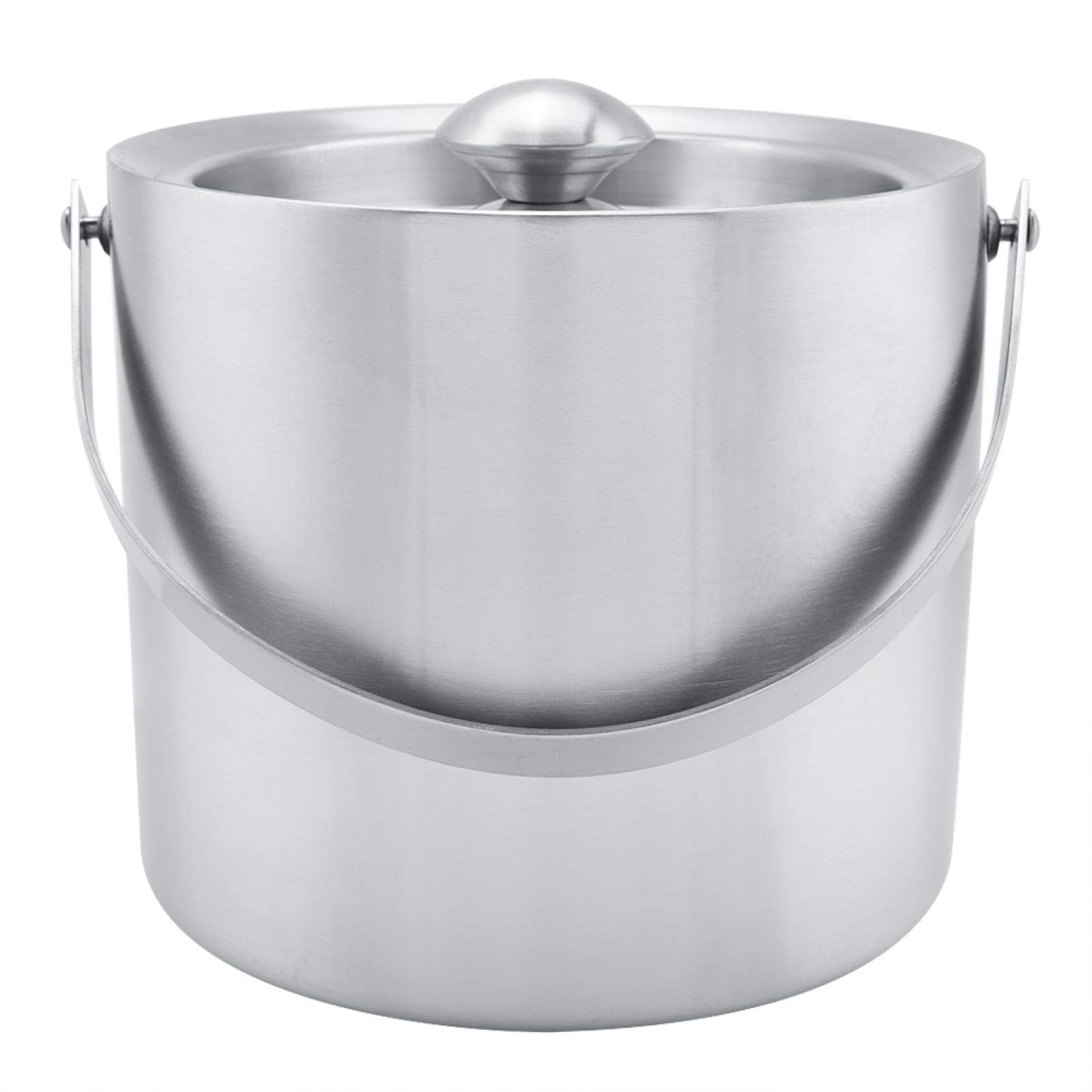 Premium Stainless Steel Ice Bucket - 3L Portable Champagne Wine Cooler for Weddings, Parties, Picnics & Camping - Keep Drinks Chilled Anywhere