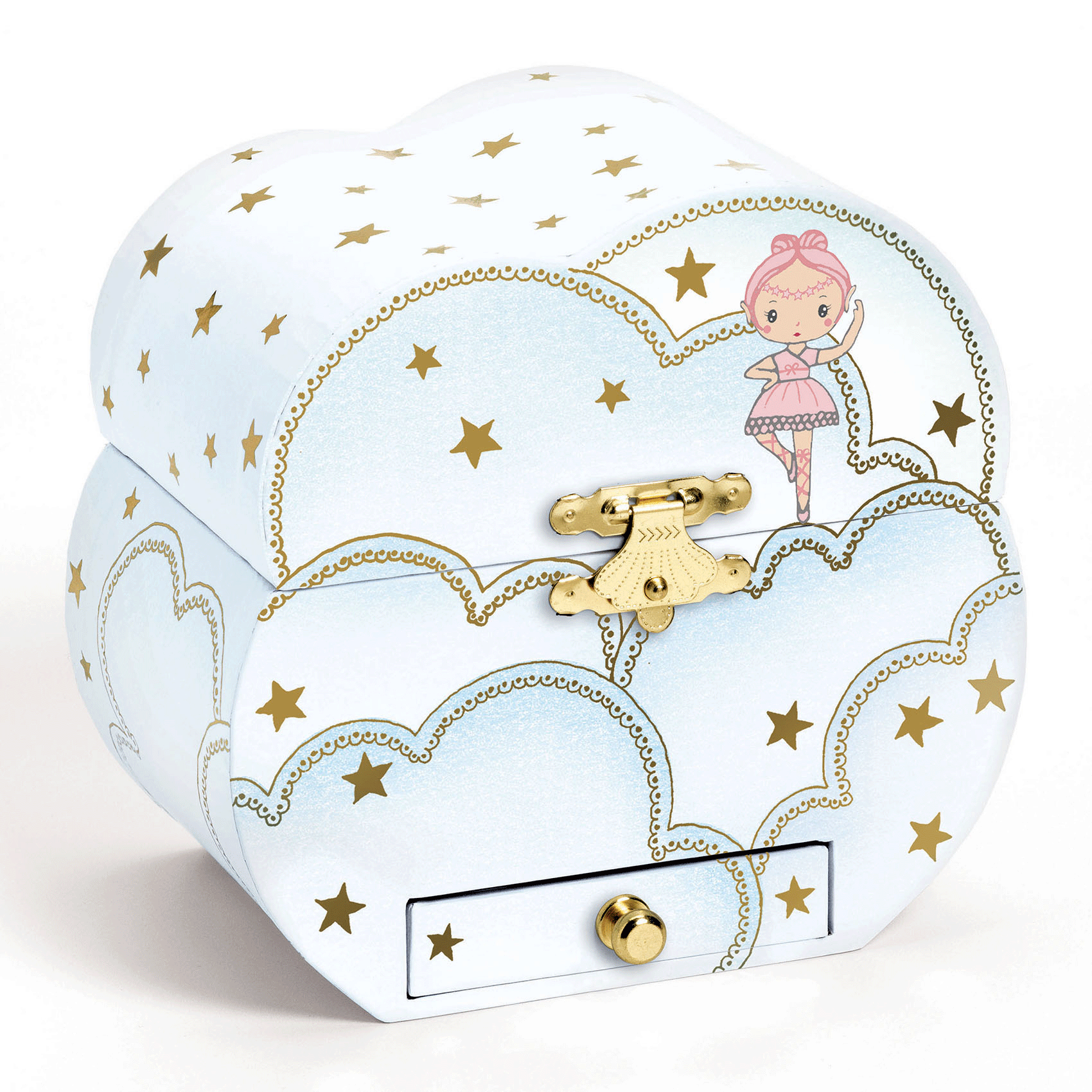 Tinyly Elfe's Song Musical Jewelry Box by Djeco - Perfect Gift for Birthdays, Anniversaries & Christmas | Handcrafted Music Box for Jewelry Storage & Home Décor