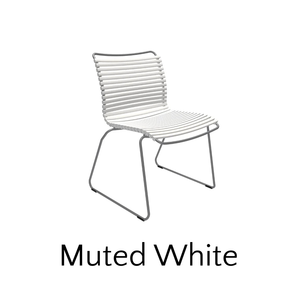 CLICK Outdoor Dining Chair - Armless Patio Chair for Backyard, Garden, Poolside & Restaurant - Weather-Resistant & Durable for Outdoor Use