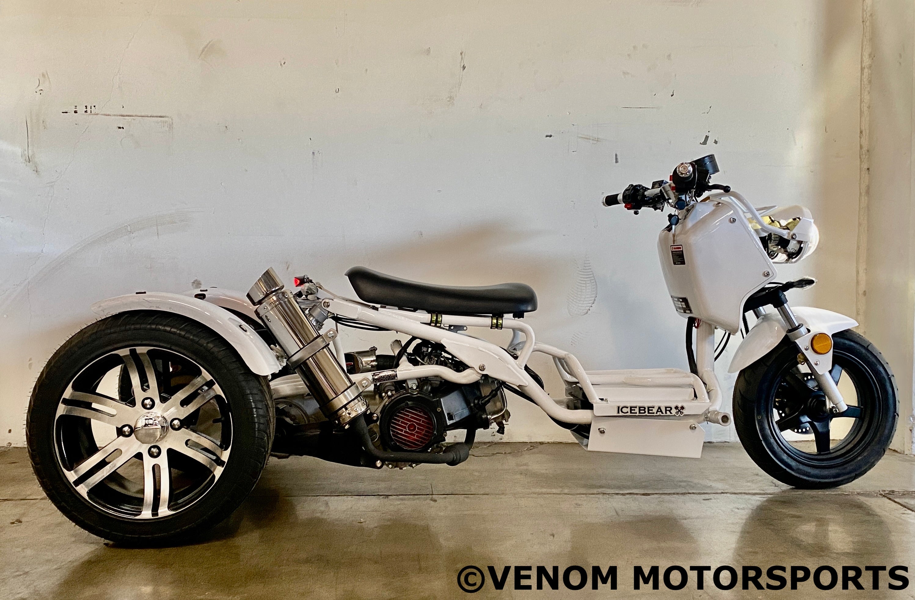50cc Maddog Trike - 3 Wheel Motorcycle with Automatic Transmission for Adults - Perfect for Commuting, Leisure Rides & Neighborhood Cruising