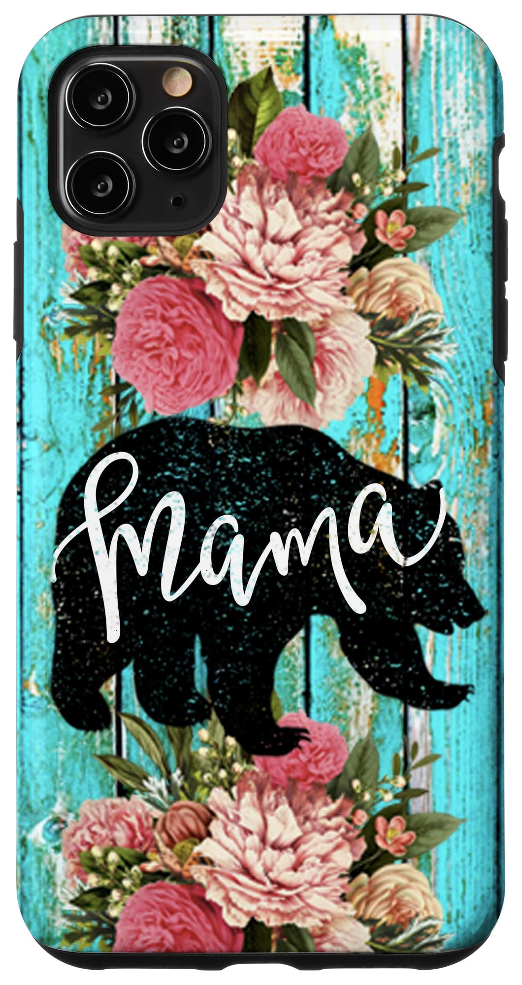 **iPhone 11 Pro Max Case - Turquoise Woodgrain Design, Durable Protection for Farmhouse & Country Style | Perfect for Everyday Use & Outdoor Adventures**