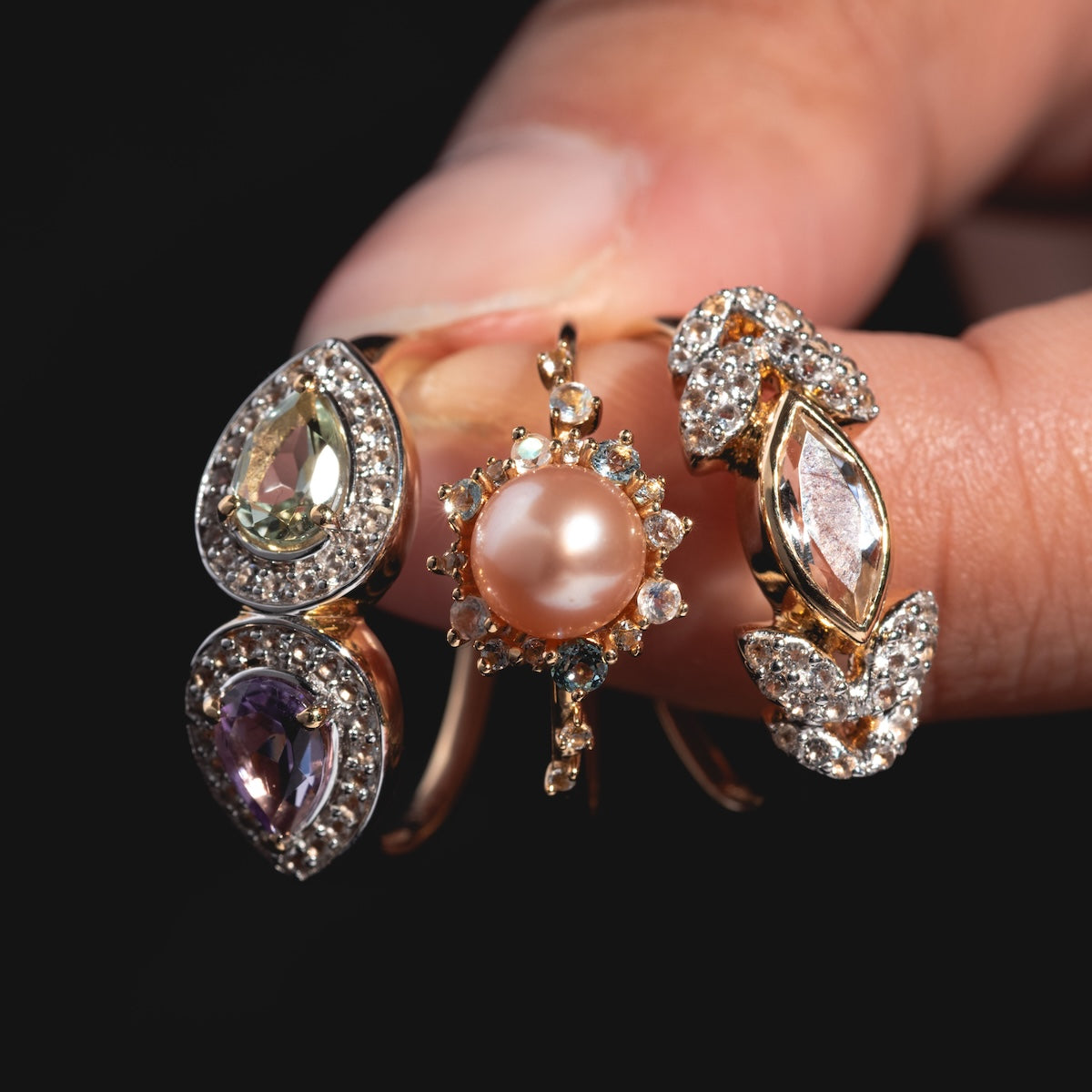 14K Gold Pastel Amethyst Toi et Moi Ring - Dainty Stackable Promise Ring for Women, Perfect for Valentine's Day Gift & Everyday Elegance