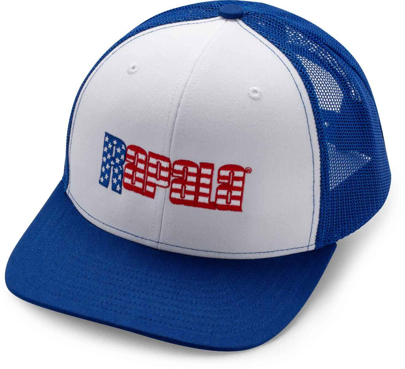 Rapala Fishing Trucker Hat - Red, White & Blue Patriotic Design, Adjustable Snapback for Men & Women - Perfect for Outdoor Fishing, Boating & Casual Wear