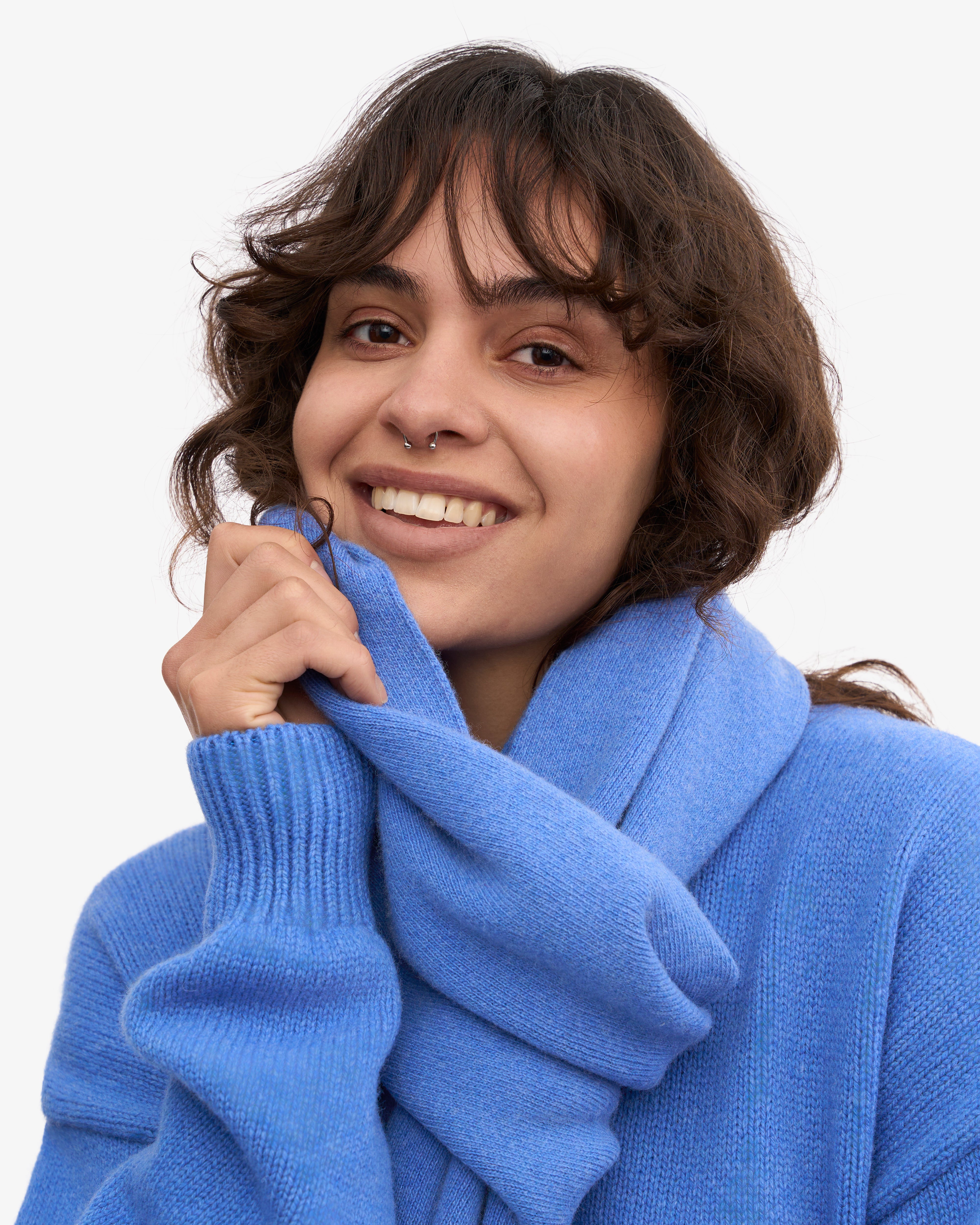Premium Merino Wool Scarf - Soft & Warm Winter Accessory in Pacific Blue | Perfect for Cold Weather, Outdoor Activities & Fashion Styling