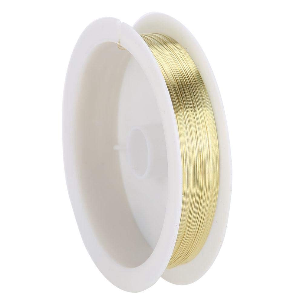 Professional Manicure Metal Wire for Nail Art Decorations & DIY Jewelry Making - Gold Nail Art Copper Wire Thread, Beads String Accessories - Perfect for Salon, Home Nail Design & Handmade Jewelry Crafting
