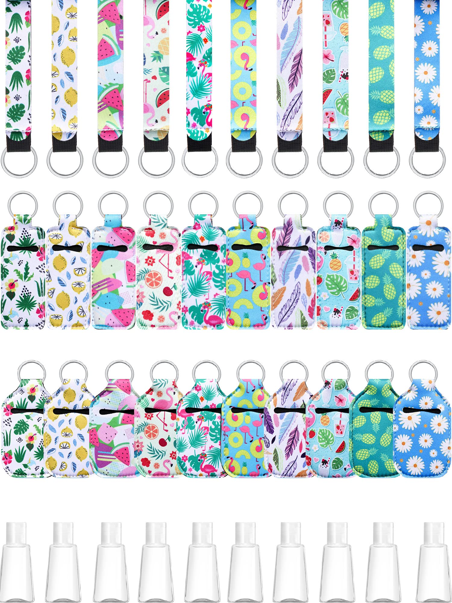 40-Piece Marble Travel Bottle Holder Set - Leakproof Silicone Cosmetic Containers for Lipstick, Keys & Toiletries | Perfect for Travel, Gym & Daily Organization (Black & White)