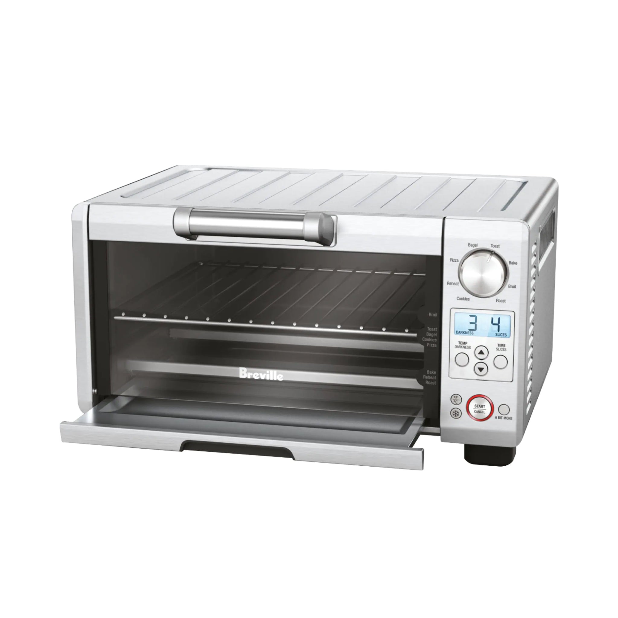 Breville BOV450BSS Mini Smart Oven with Element IQ - 16 x 14 Inch Compact Countertop Toaster Oven for Baking, Roasting & Broiling - Perfect for Small Kitchens, Dorms & Apartments