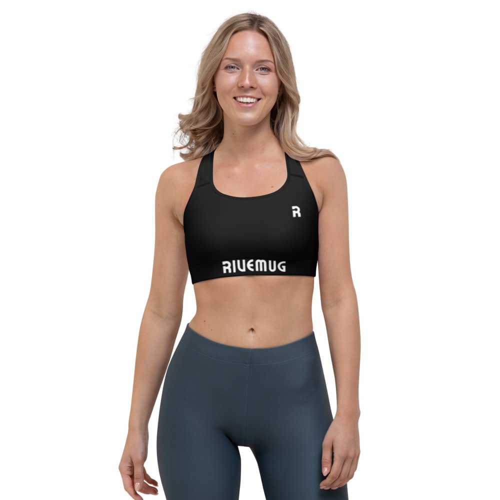 Women's Black Sports Bra - High Support Workout Top for Running, Yoga & Gym - Breathable & Comfortable Activewear for Women