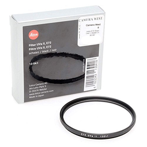 Leica E72 72mm UVa II Glass Filter for Camera Lens - Black | High-Quality UV Protection Filter for DSLR & Mirrorless Cameras | Perfect for Outdoor Photography, Travel & Landscape Shots