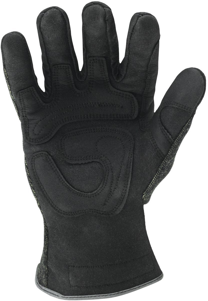 Heat and Cut Resistant Gloves - Ironclad HEATWORX REINFORCED, 450°F Palm Protection (1 Pair, Black) - Ideal for Grilling, Welding, and Industrial Work