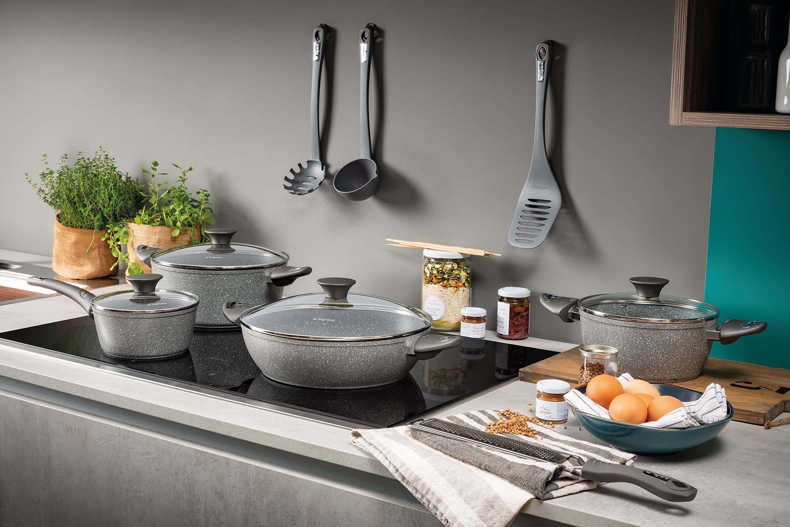 Tognana Pure Roq 16cm Casserole Dish with Lid - Premium Italian Cookware for Soups, Stews & Baking | Perfect for Stovetop & Oven Use