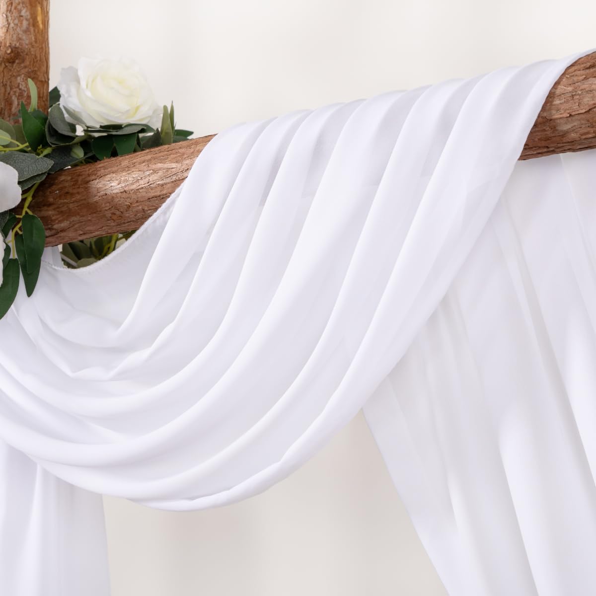 White Wedding Arch Draping Fabric - 4 Panels 30