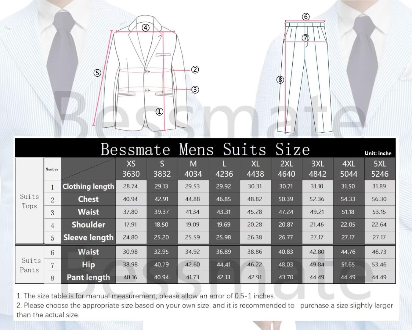 Men's 2-Piece Summer Seersucker Suit - Slim Fit Striped Blazer & Pants Set for Beach Weddings, Grooms, Outdoor Events & Casual Occasions