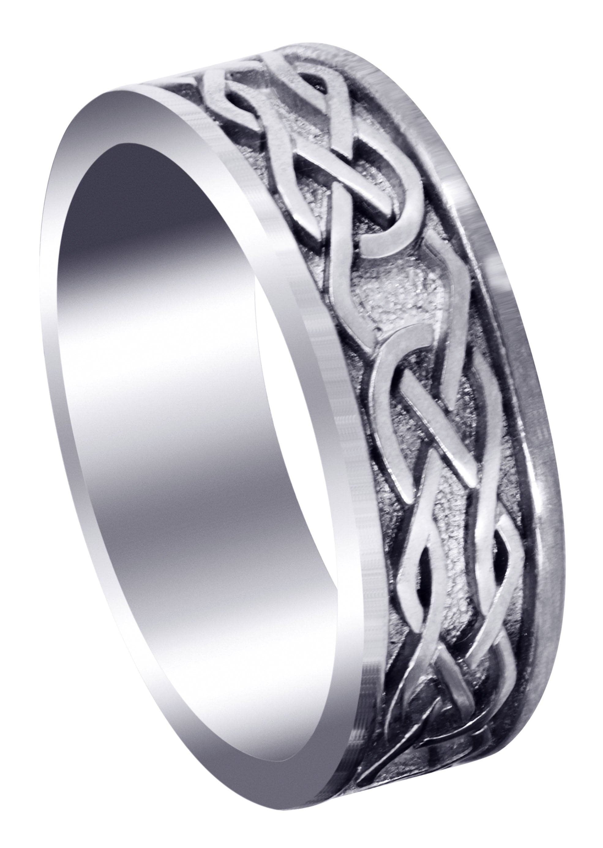 Celtic Men's Wedding Band Ring - High Polish Finish, Stainless Steel, Comfort Fit - Perfect for Weddings, Anniversaries & Special Occasions