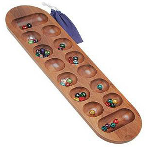 Premium African Mancala Board Game Set - Large Stone Handcrafted Traditional Strategy Game for Family Fun & Cultural Learning | Perfect for Home, Classroom, and Gift Giving