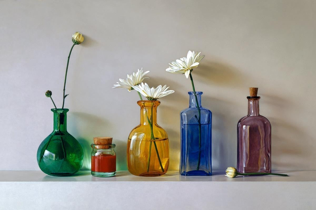 Italian Bottles Gallery Wrap Canvas Art - Vintage Wine Bottle Painting for Kitchen, Dining Room & Bar Decor - Perfect for Home, Restaurant & Cafe Wall Decor