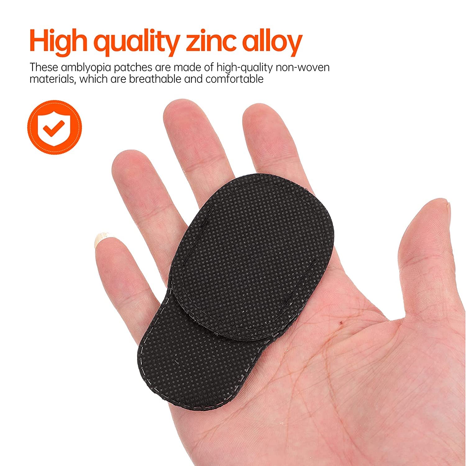 **AUGEN Amblyopia Eye Patch for Kids & Adults - Black Strabismus & Lazy Eye Cover (1 Pair) - Perfect for Vision Therapy, Medical Treatment & Daily Use**