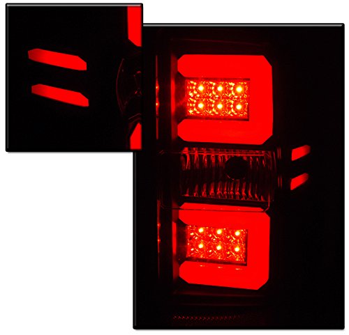 Chevy Silverado 15/25HD/35HD Pickup Truck Black LED Tail Lights & Brake Lights - Durable & Bright for Night Driving & Off-Road Adventures