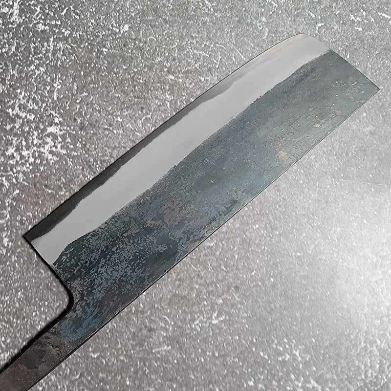 Premium Japanese Nakiri Knife 165mm - Tokushu Rosewood Series White #2 Kurouchi - High Carbon Steel Blade for Professional Chefs & Home Cooking - Perfect for Vegetable Chopping, Slicing & Meal Prep