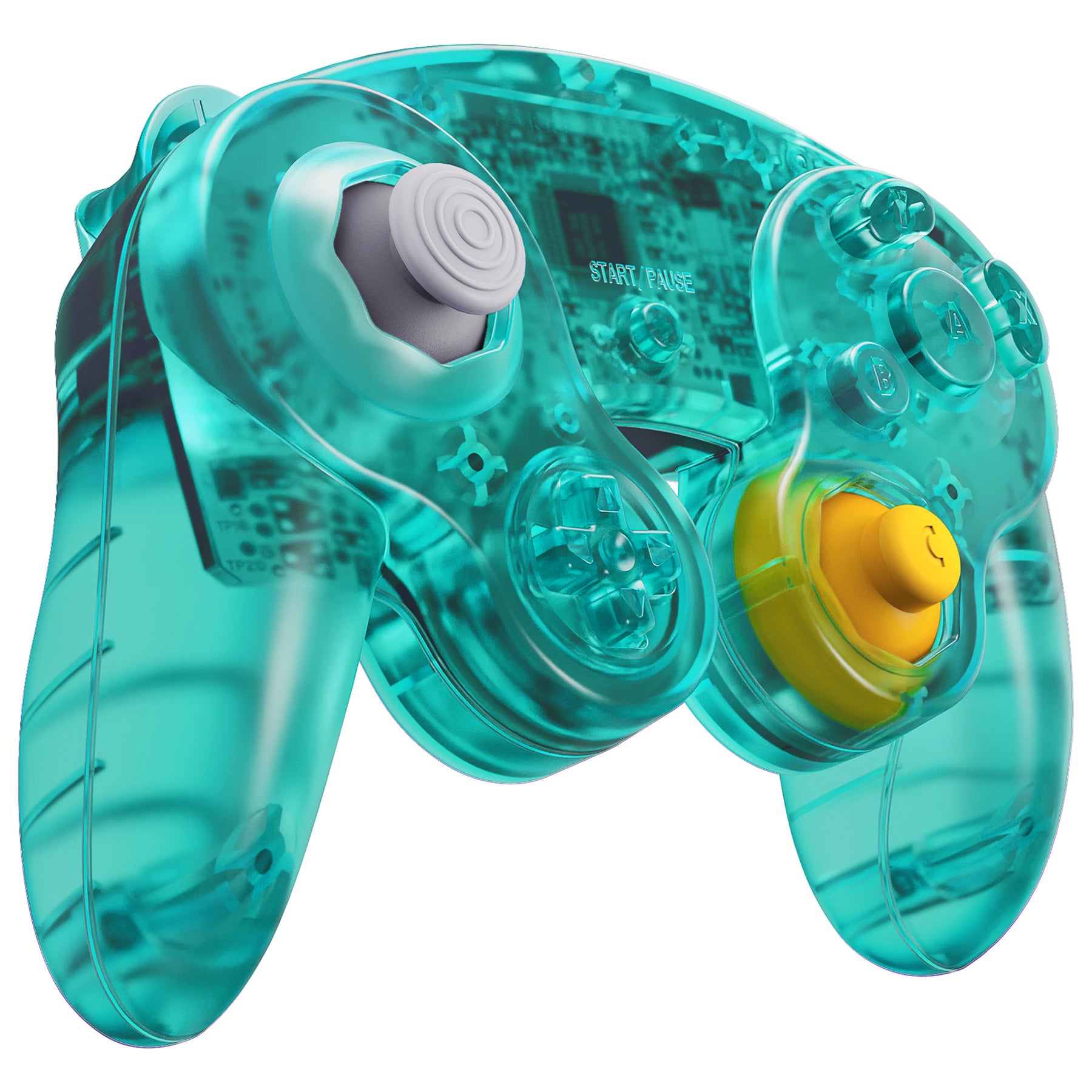 eXtremeRate Replacement Faceplate Backplate with Buttons for Nintendo GameCube Controller (NGC) - Emerald Green | Custom Gaming Controller Parts for Enhanced Gameplay Experience