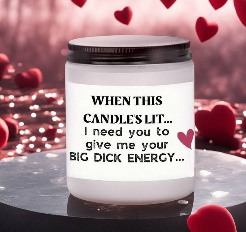 Romantic Valentine's Day Gifts for Him - Funny Adult Gifts, Sexy Anniversary & Birthday Presents for Husband/Boyfriend - Unique WTF Candles & Couple Gifts for Intimate Moments - Perfect for Date Nights & Spicing Up Relationships