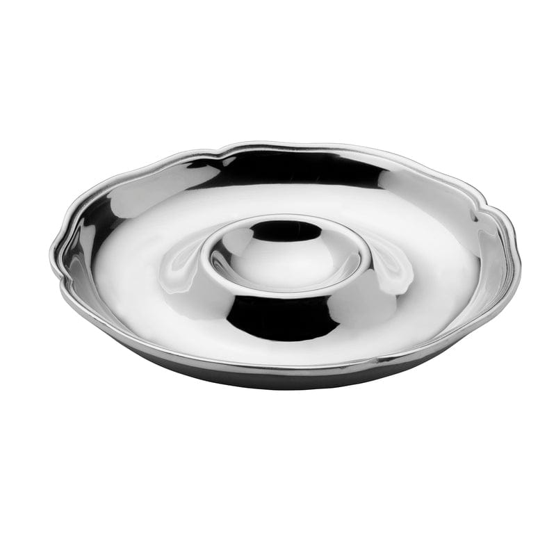Queen Anne Round Chip and Dip Set - Elegant Serving Platter with Bowl for Parties, Entertaining & Snacks - Perfect for Dips, Salsa, Nuts & Appetizers
