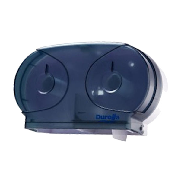 Caprice Mini Jumbo Twin Toilet Roll Dispenser - ABS Plastic Bathroom Tissue Holder - Space Saving Solution for Small Bathrooms & Powder Rooms