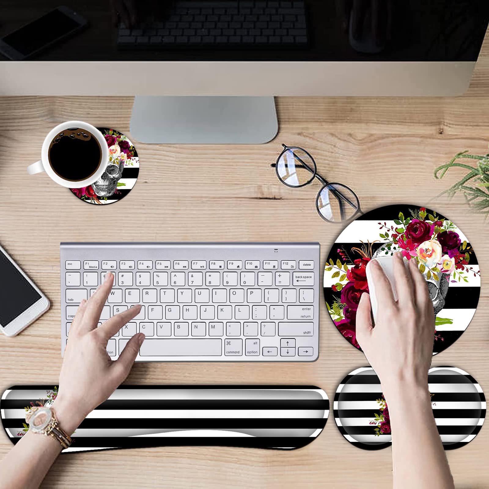 Ergonomic Mouse Pad with Wrist Support for Office & Gaming - Pain Relief & Comfort