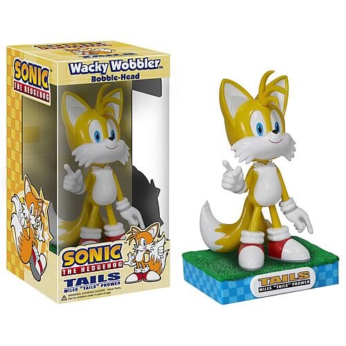Funko Tails Wacky Wobbler - Cute Animated Collectible Figure for Sonic Fans | Perfect for Desk Decor, Gift Giving & Pop Culture Displays