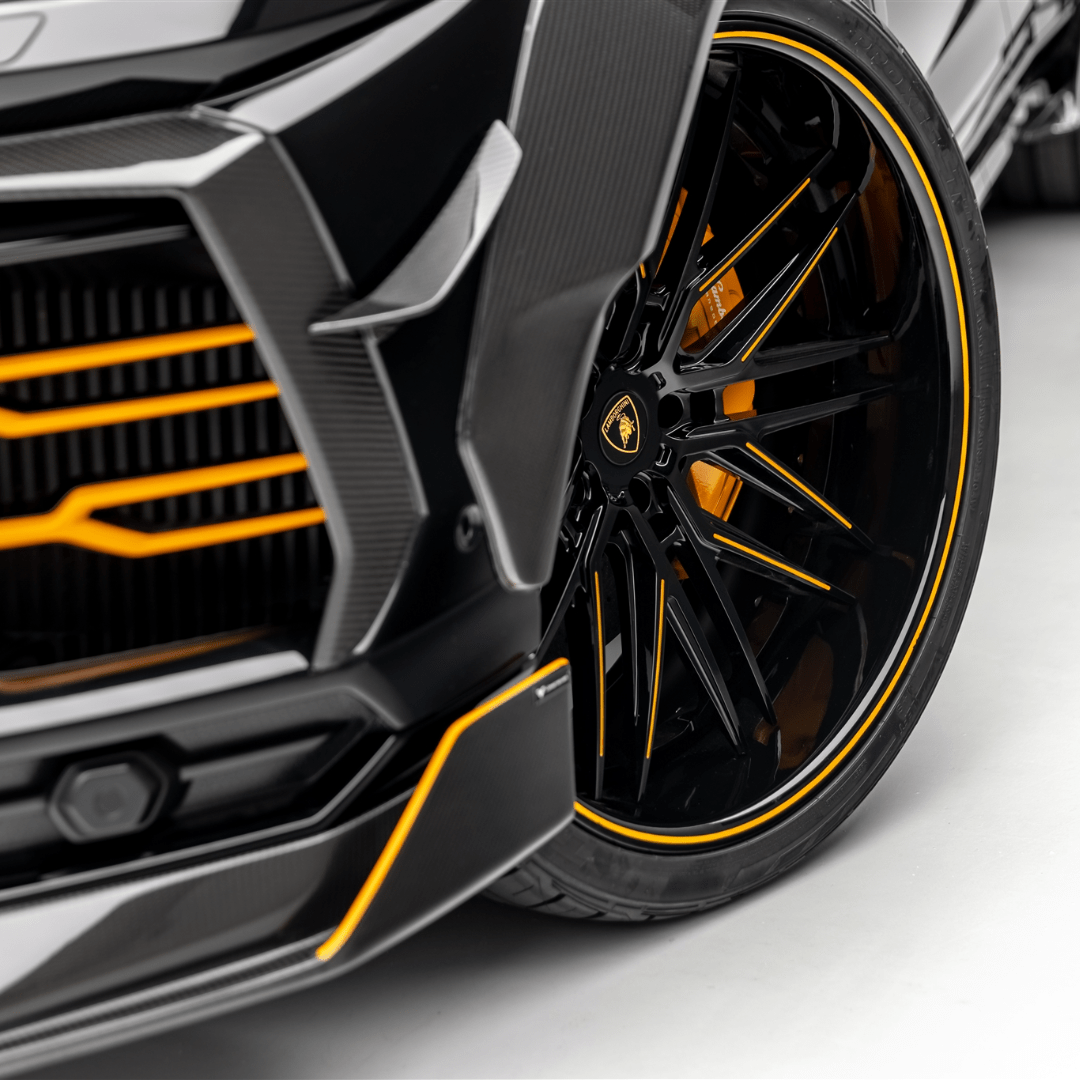 Lamborghini Urus Rampante Edition Aero Canards - Carbon Fiber Front Lip Spoiler for Urus SUV - Enhance Style & Aerodynamics for Street & Track Racing