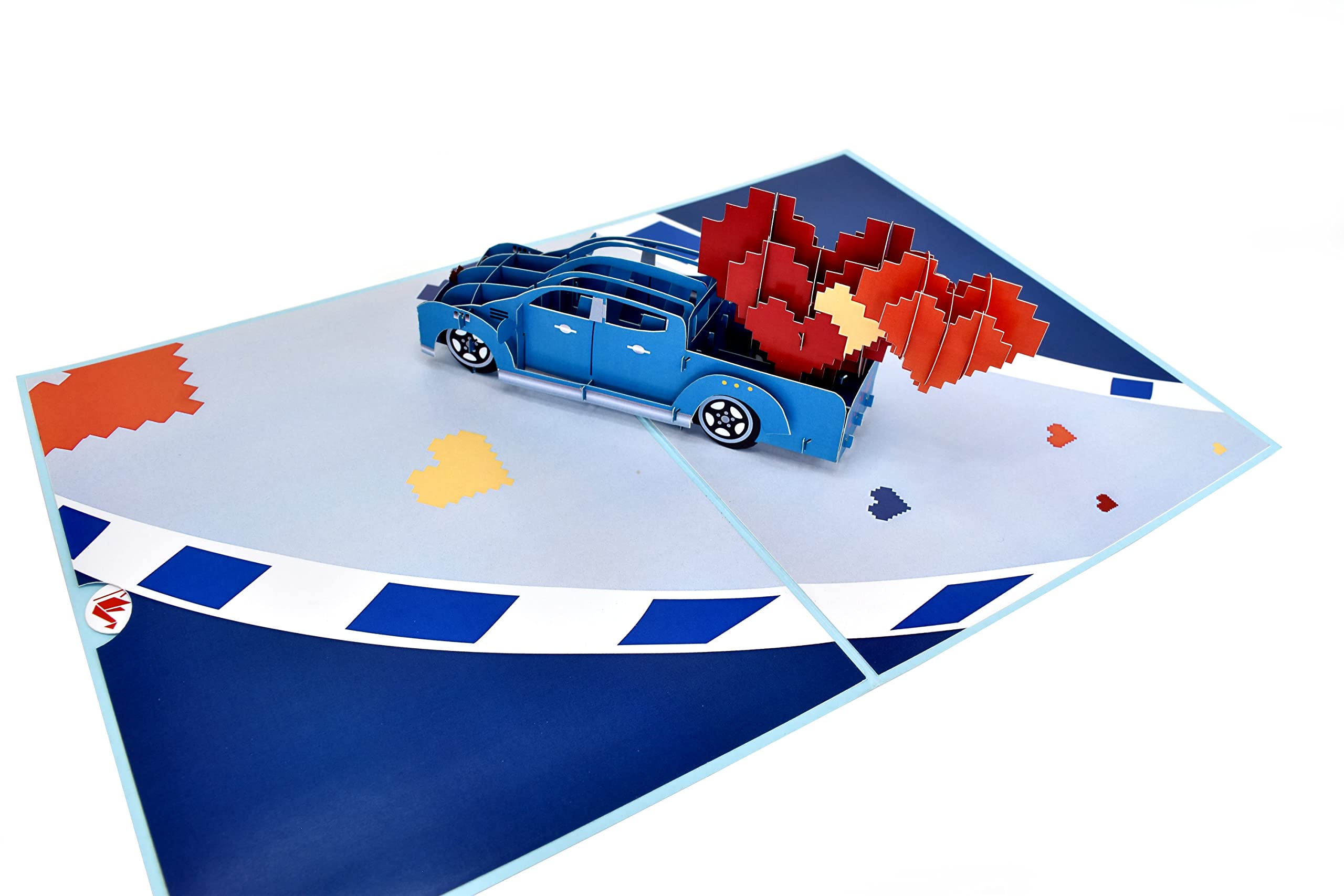 3D Pop Up Truck Birthday Card - Love, Valentine's Day, Anniversary & Retirement Greeting Card | Perfect for Romantic Gifts, Couples Celebrations & Special Occasions