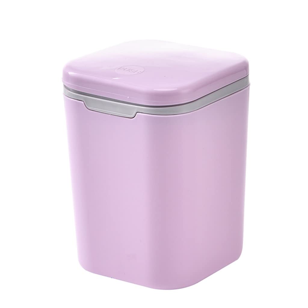 Mini Smart Trash Can - 2L Zero Waste Recycling Bin, Nordic Style Removable Desktop Trash Can for Kitchen, Office, Bathroom (Pink) | Compact & Eco-Friendly Waste Solution for Small Spaces