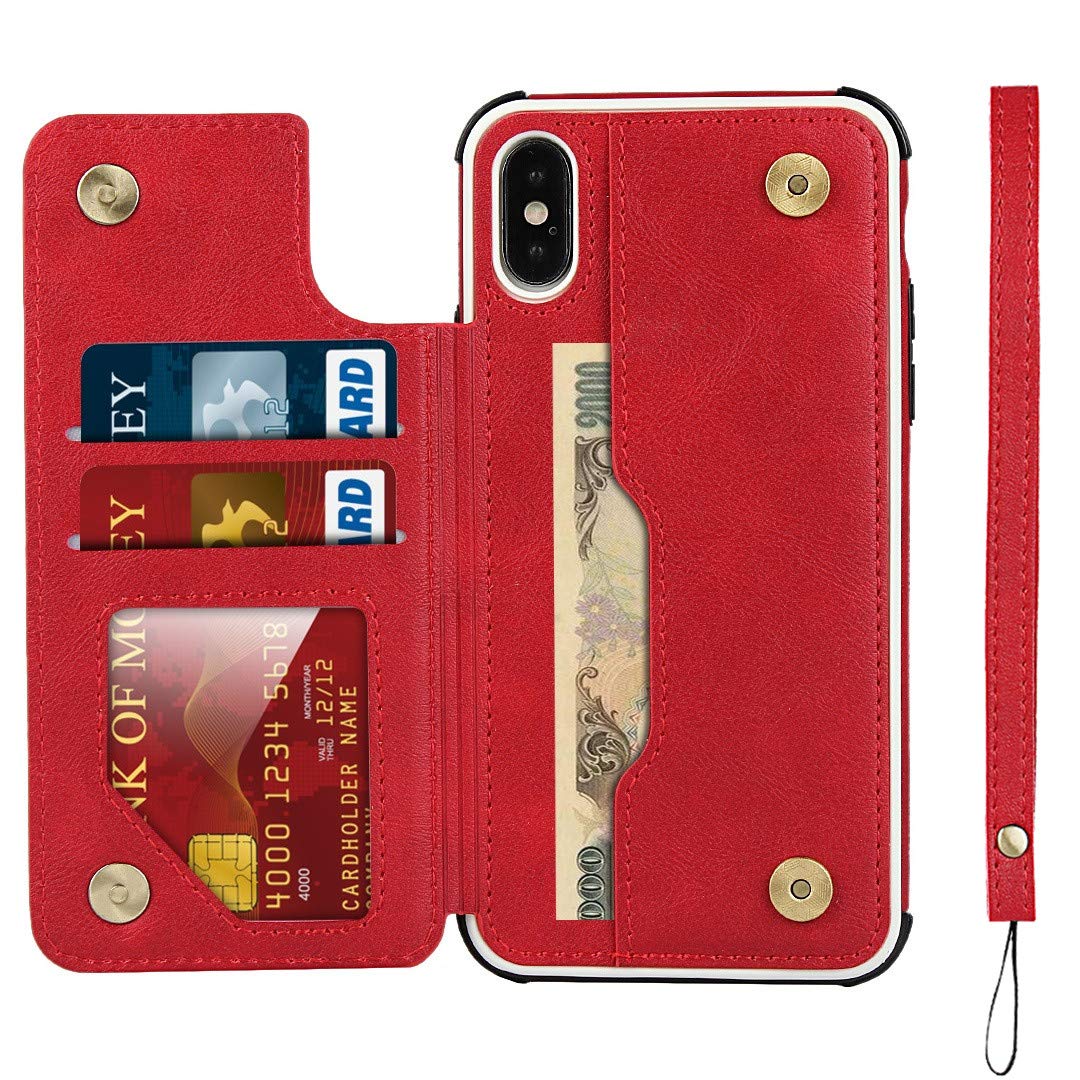 Premium PU Leather Wallet Case for iPhone X/Xs 5.8