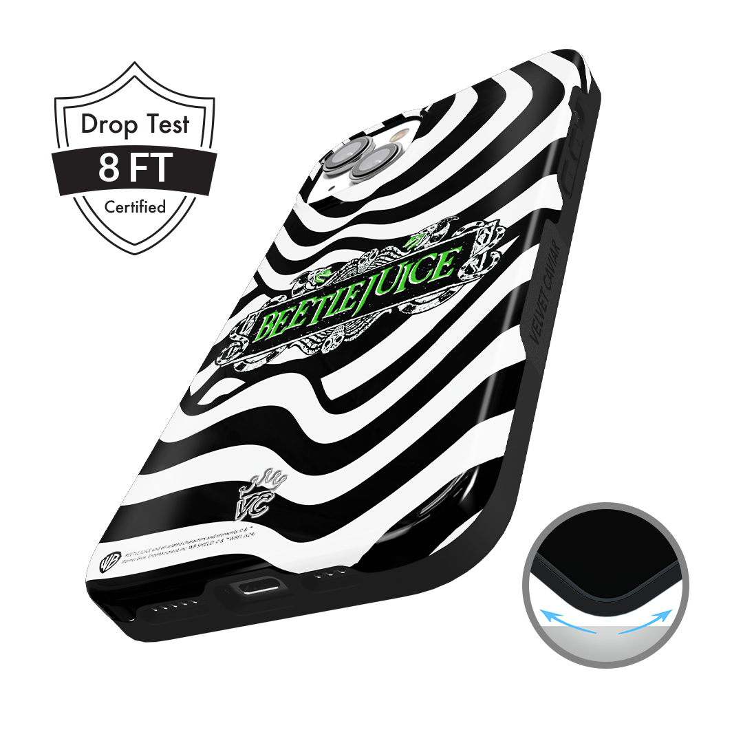 Beetlejuice It's Showtime iPhone Case - Trendy Movie Inspired Phone Cover for iPhone 11/12/13/14/15 Pro Max - Perfect for Halloween, Cosplay & Movie Fans