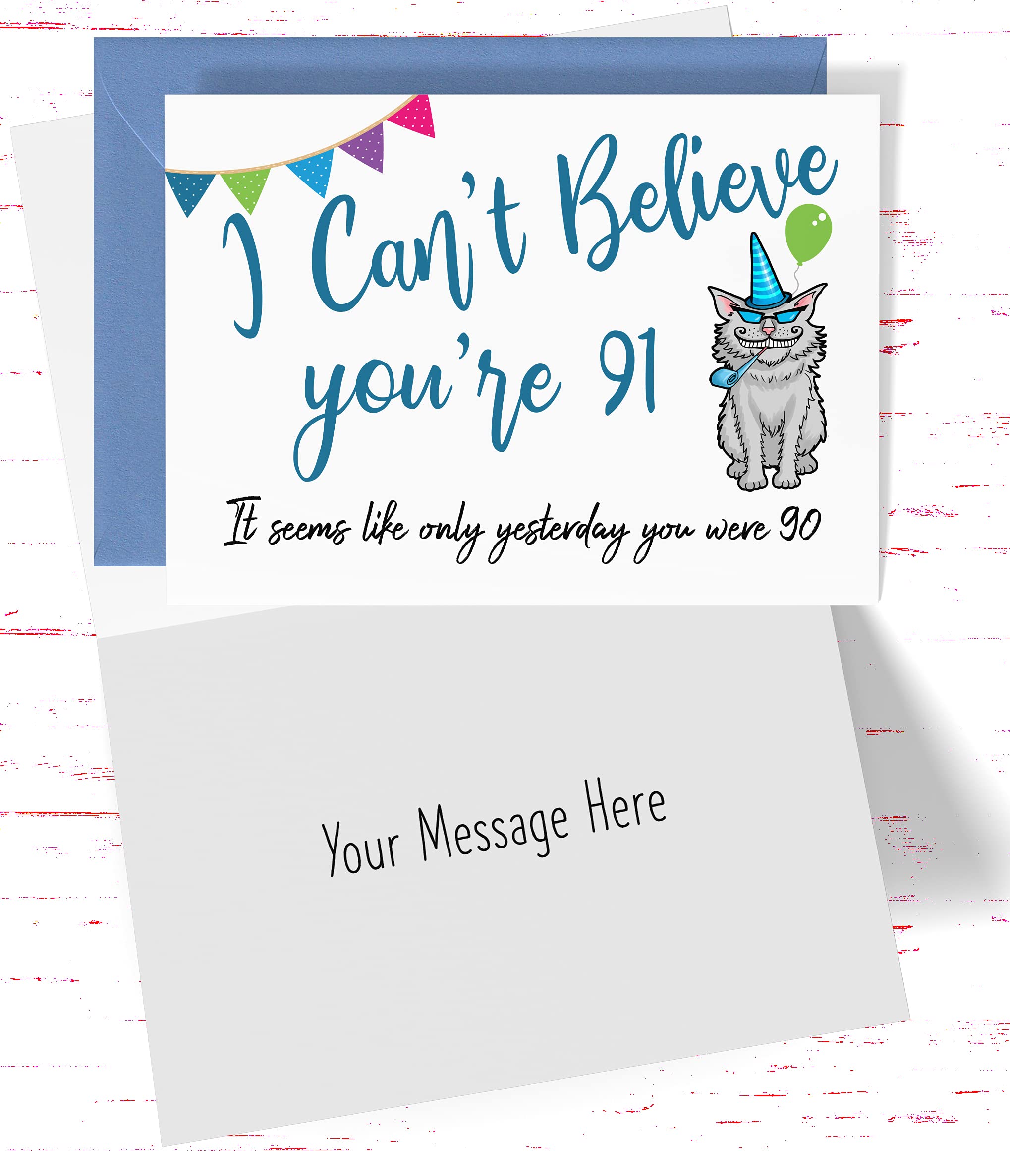91st Birthday Card - Hilarious & Unique 91 Year Old Birthday Greeting Card for Grandparents, Parents & Friends | Perfect for Milestone Celebrations & Gag Gifts