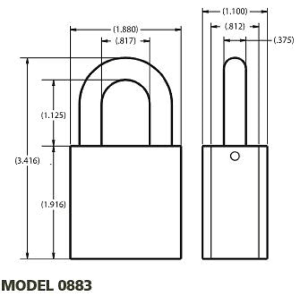S&G Environmental Padlock with 2 Keys (Keyed Different) - 3/8