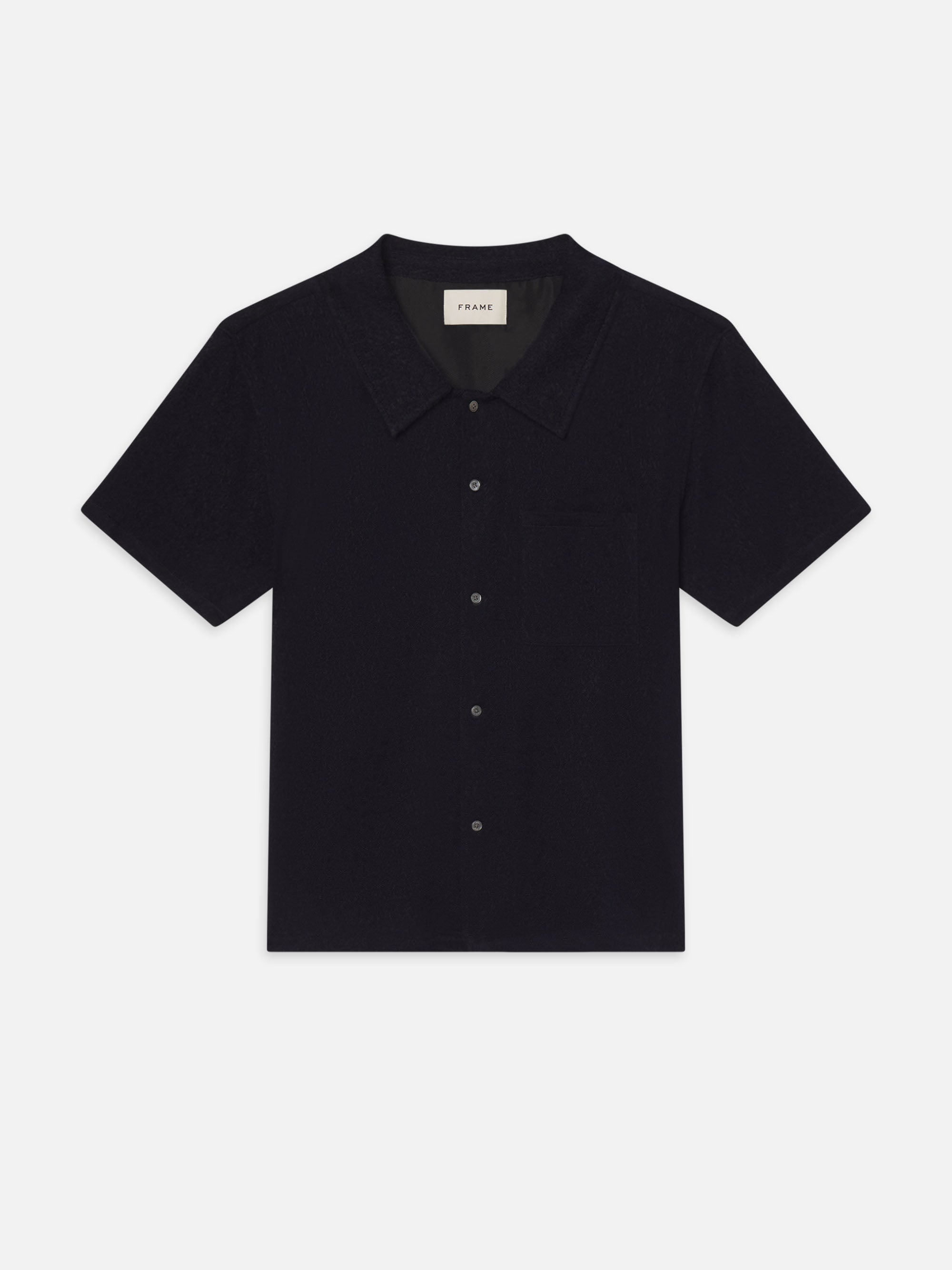 Men's Terry Short Sleeve Shirt - Dark Navy Blue Casual Cotton Top for Summer | Perfect for Beach, Vacation & Everyday Wear