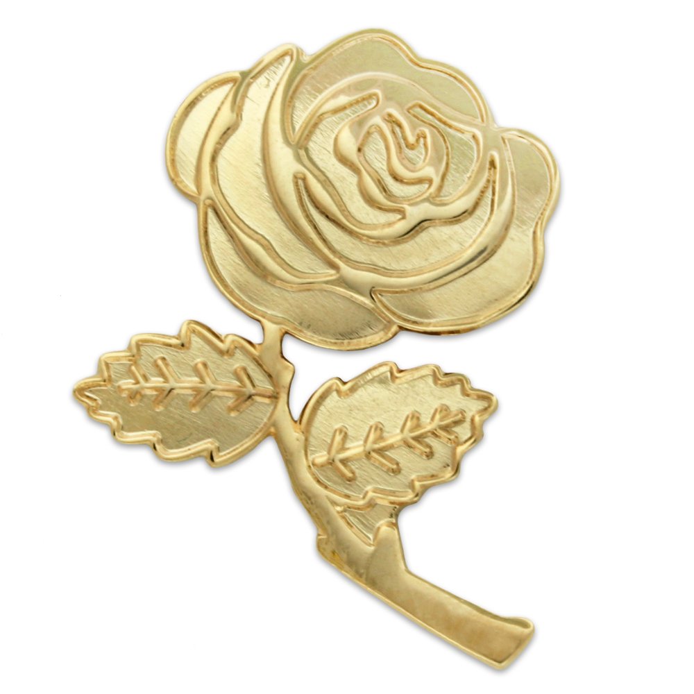 Gold Rose Lapel Pin - Elegant Metal Flower Brooch for Suit Jacket & Blazer Accessories | Perfect for Weddings, Business Meetings & Formal Events