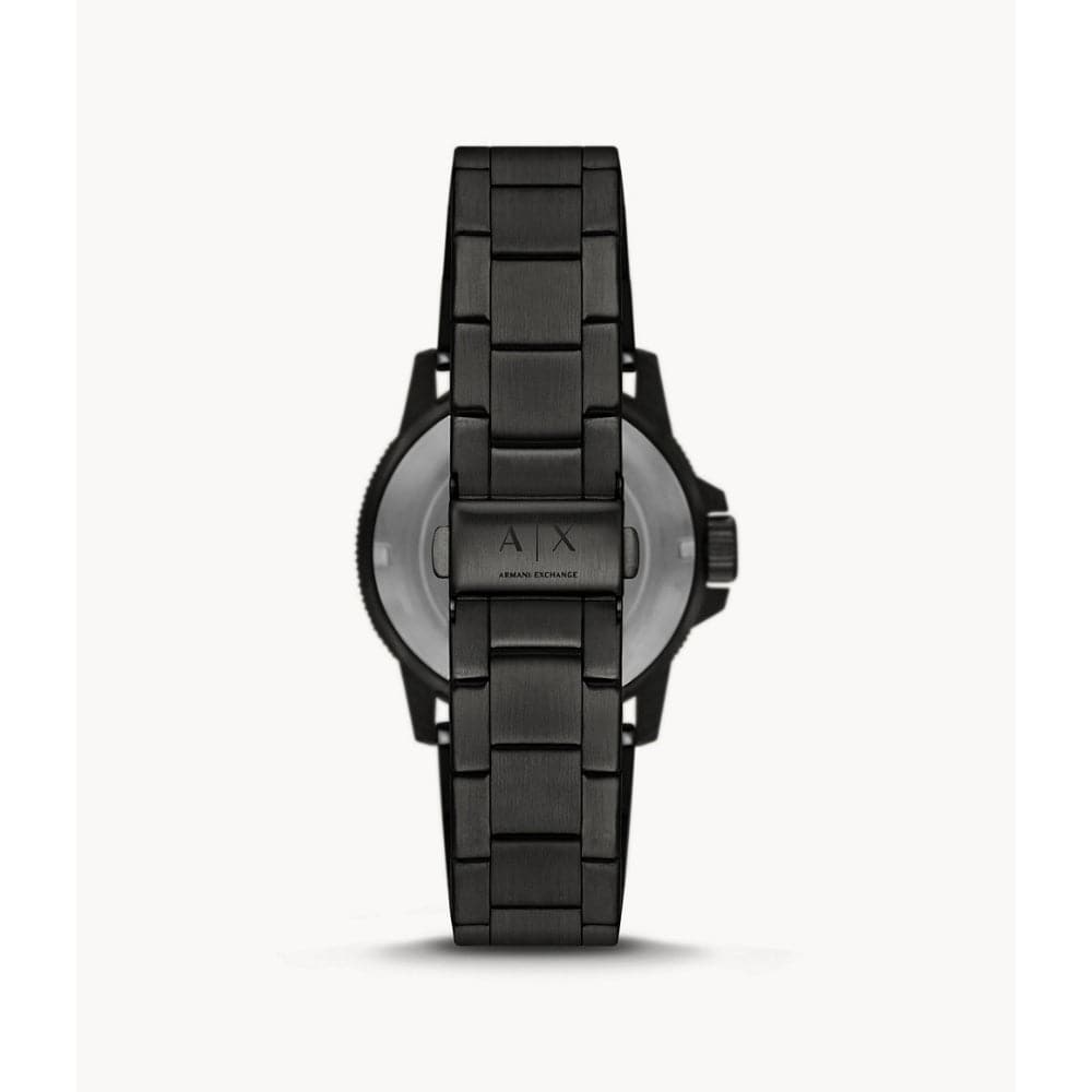 ARMANI EXCHANGE AX1855 Black Stainless Steel Men's Watch - Luxury Chronograph Timepiece for Business, Casual & Formal Wear