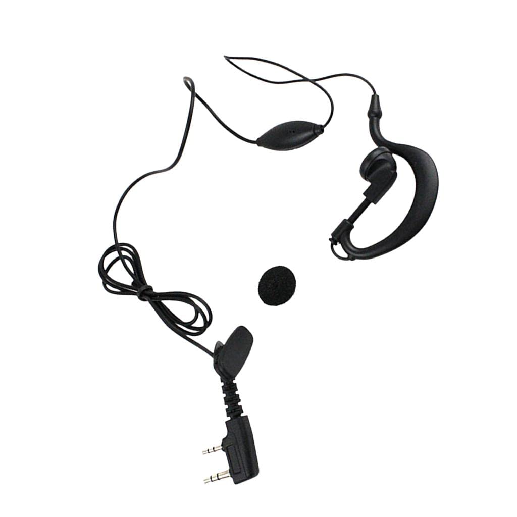 LOOM TREE® K Type 2-Pin Hanging Earphone with Mic for Baofeng Walkie Talkie - Durable Radio Communication Headset for Two-Way Radios - Perfect for Security, Construction & Outdoor Activities