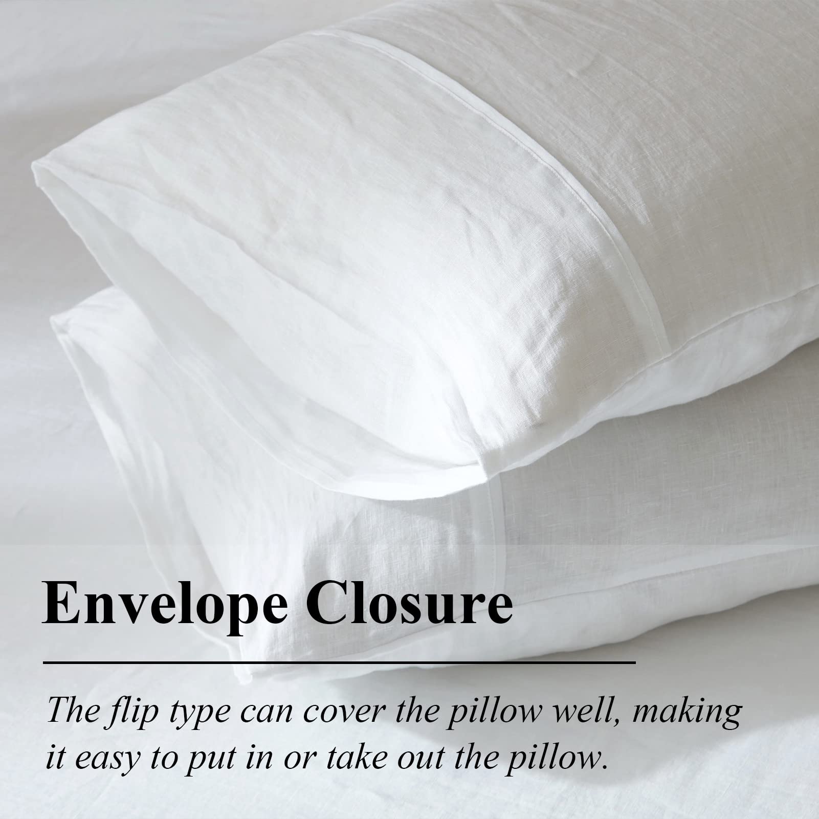 Ivellow 100% Pure Washed French Flax Linen King Duvet Cover Set - 3 Piece White Breathable Cooling Bedding (Duvet Cover + 2 Pillow Shams) | Soft Moisture Wicking Fabric for All-Season Comfort | Perfect for Master Bedroom, Guest Room & Vacation Homes