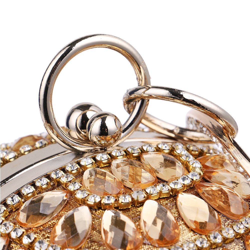 Elegant Rhinestone Tassel Clutch Bag for Women - Ball Shape Evening Purse for Wedding, Party & Special Occasions | Stylish Wallet with Sparkling Rhinestones & Chic Tassel Design
